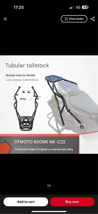 Suport bagaje moto cf nk 800