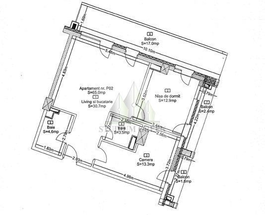 Direct de la Dezvoltator! Apartament cu 3 camere  Wings- 65 mp!