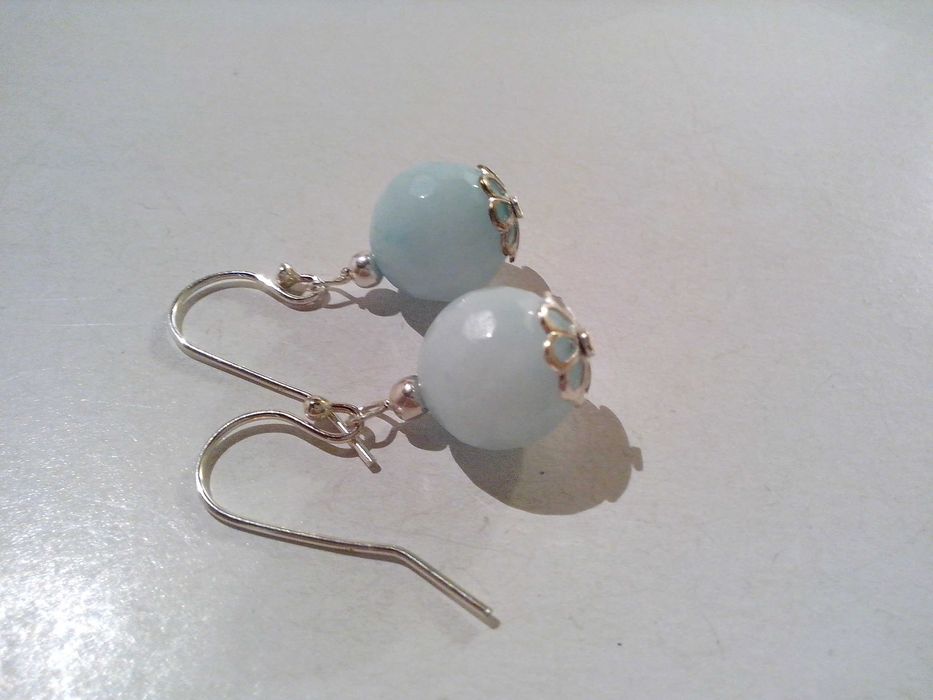 set argint si pietre naturale amazonit,cercei si bratara