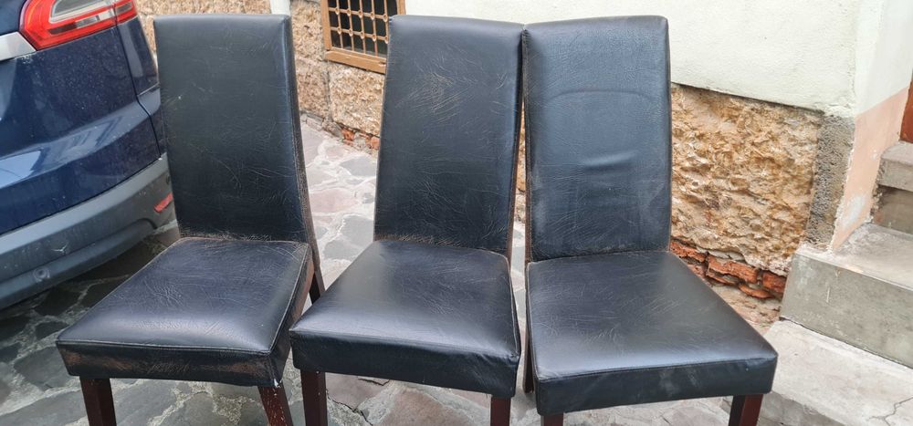 Vand 7 scaune masa din piele naturala Wolf Möbel din Germania