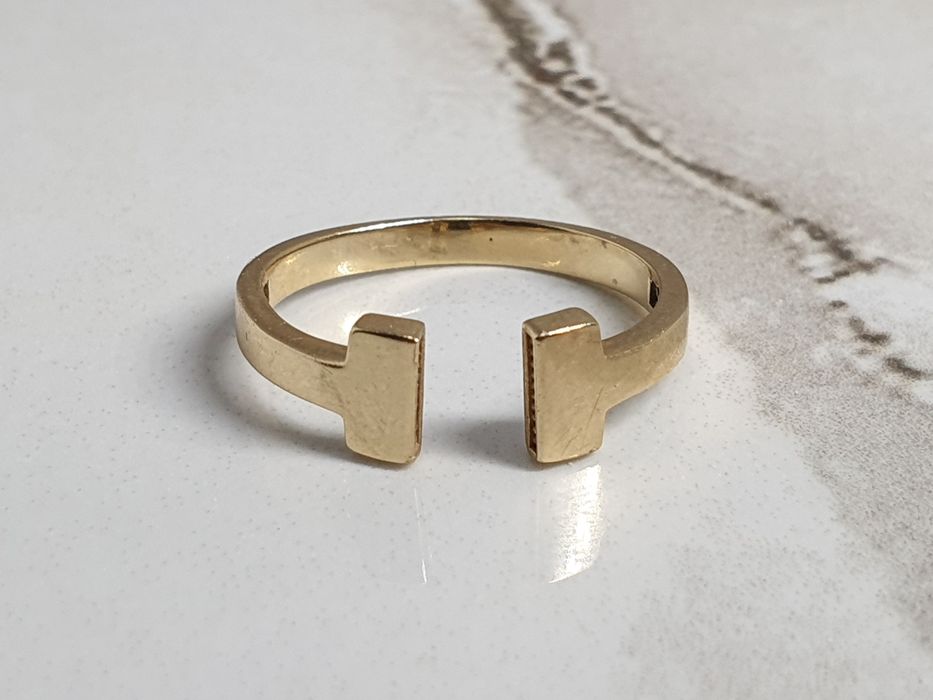 Inel din aur de 14K tip Tiffany – mărime 59 – 2,15 g