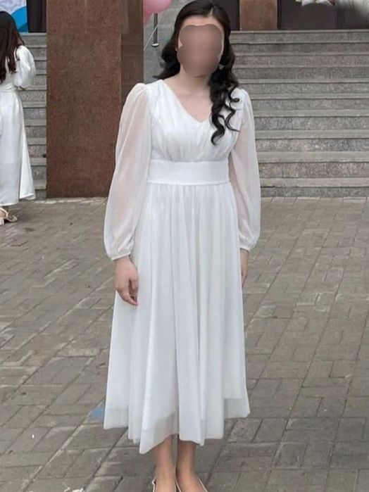 Белое платье на выпускной