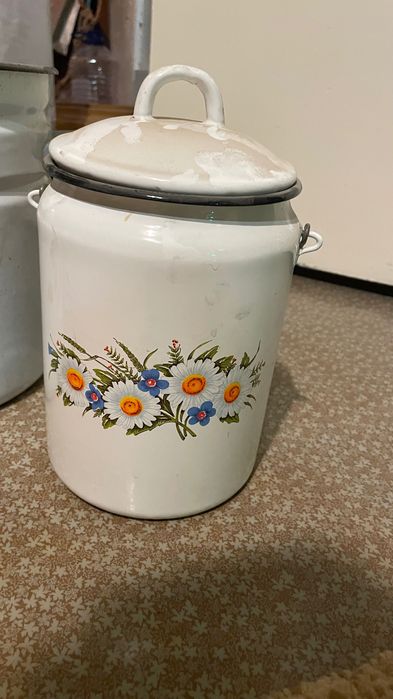 Посуда эмалированная, ведра , тазик, бидон