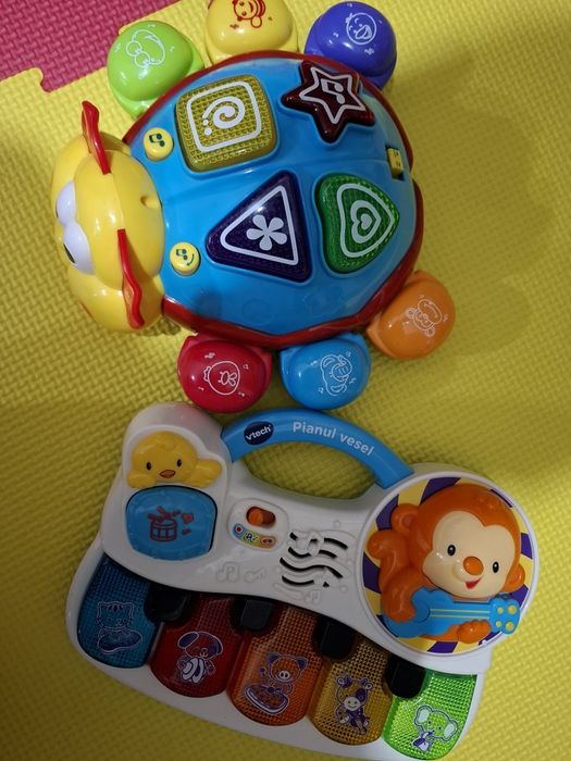 Set 2 jucarii interactice Pian vesel  catelus Vtech si buburuza intera
