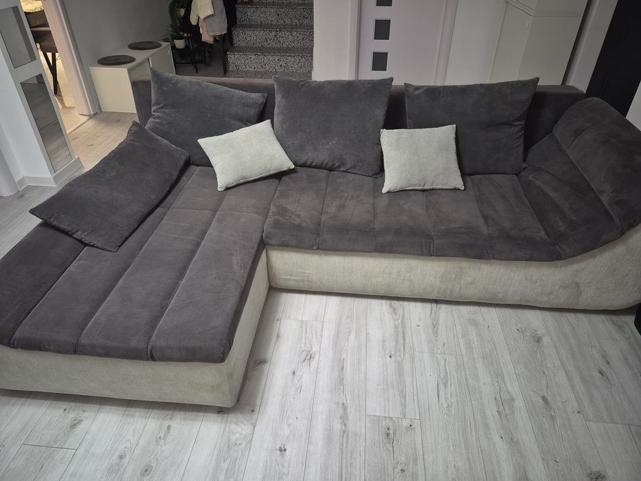 Coltar extensibil gri închis si gri deschis