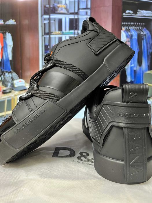 [ULTIMA MĂRIME DISPONIBILĂ: 43] Adidasi/sneakers talpa low/pantofi casual-elegant barbati Dolce & Gabbana Portofino Leather D&G