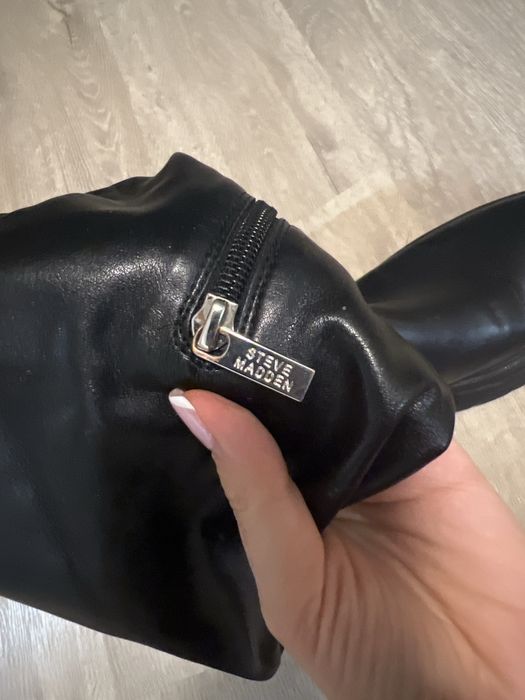 Черни Дамски Ботуши Steve Madden 40 Номер, Оригинални Обувки
