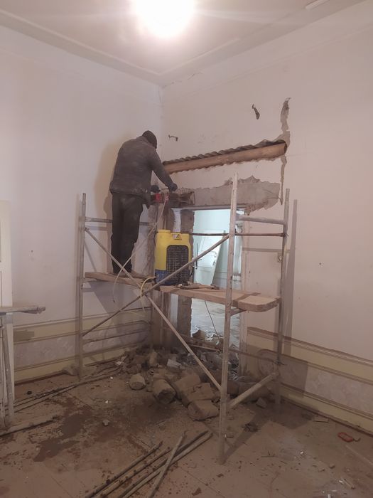 Демонтаж. Бетон тешамиз. Бетон кесамиз