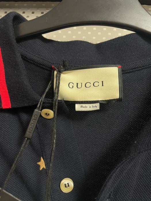 Tricou polo bleumarin barbati - Gucci - XXL - stare foarte buna