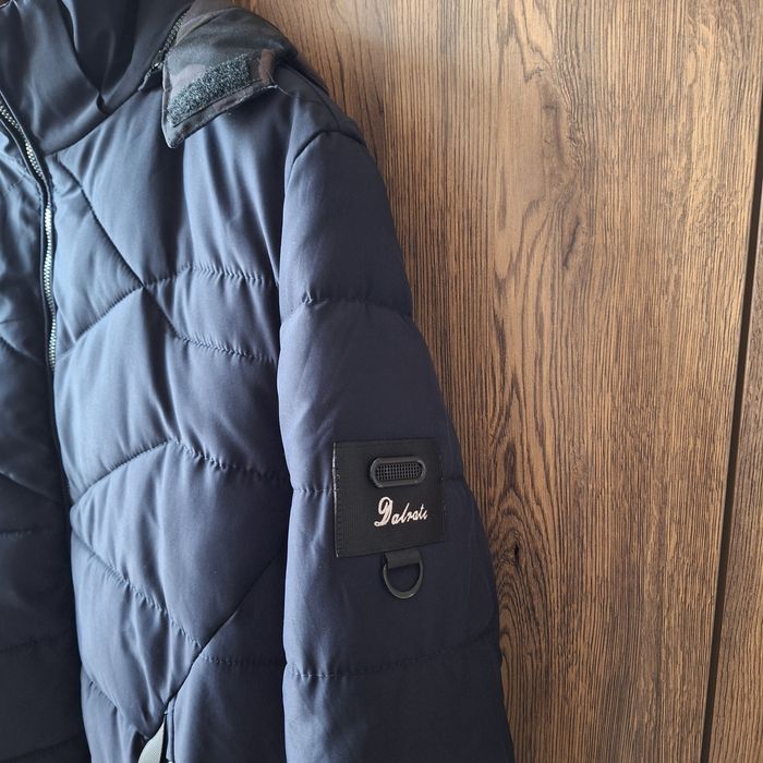 Мъжко ватирано зимно яке, синьо.