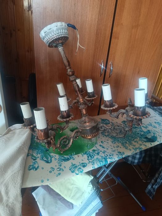 Люстра 9 рожковая,винтаж