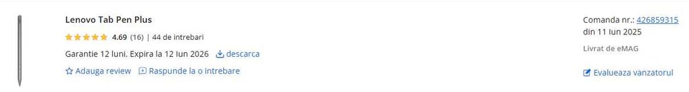 Tableta LENOVO Tab Plus + PEN, 11.5", 8GB RAM, 128GB, Wi-Fi, Luna Grey