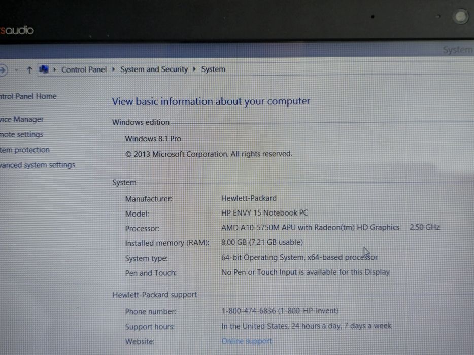 Laptop hp envy 15