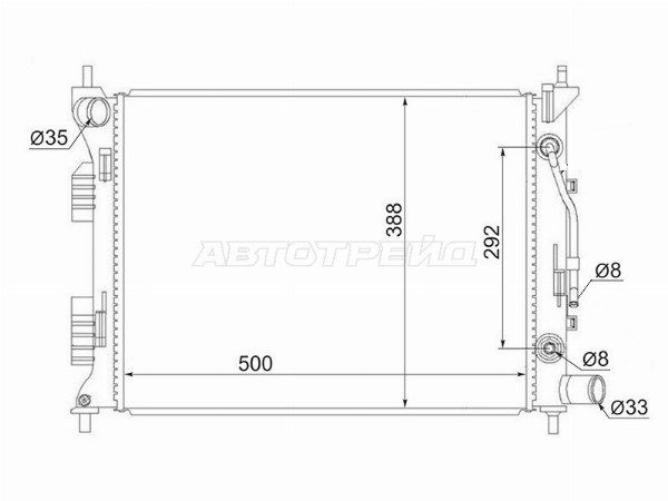 Радиатор Hyundai Accent