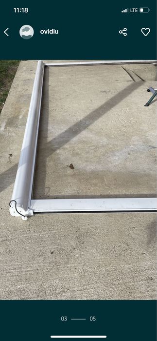 Folie transparent cu profile -motor +plus telecomanda