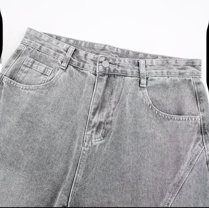 Джинсы baggy серые