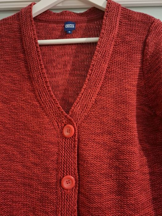 Jacheta tricotata Cecil bumbac 100% cu nasturi