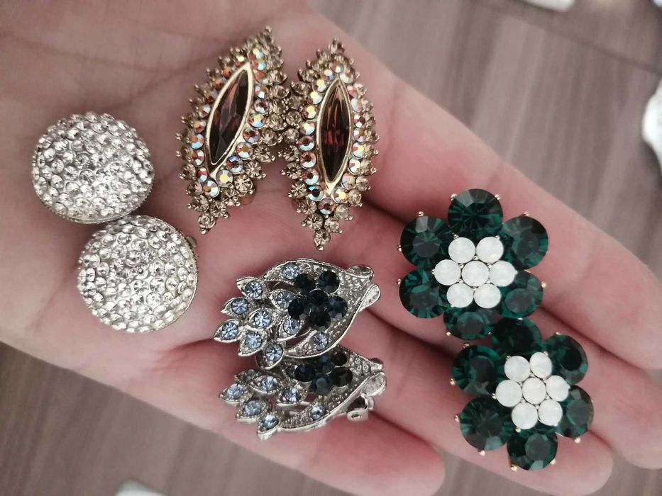 Клипсы красивые с камнями