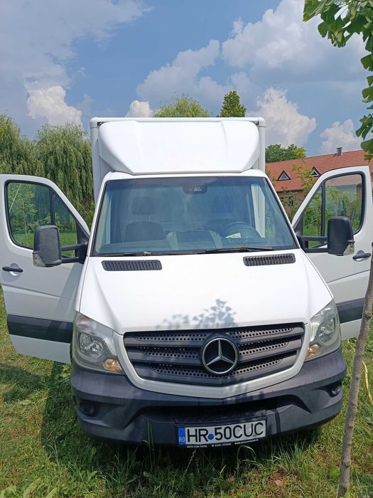 Mercedes Sprinter 314 automat, 8 europaleți, lift, punte dublă, climă, 1+1 locuri