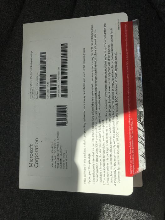 Оригинален лицензен диск Windows 10 Pro 64bit