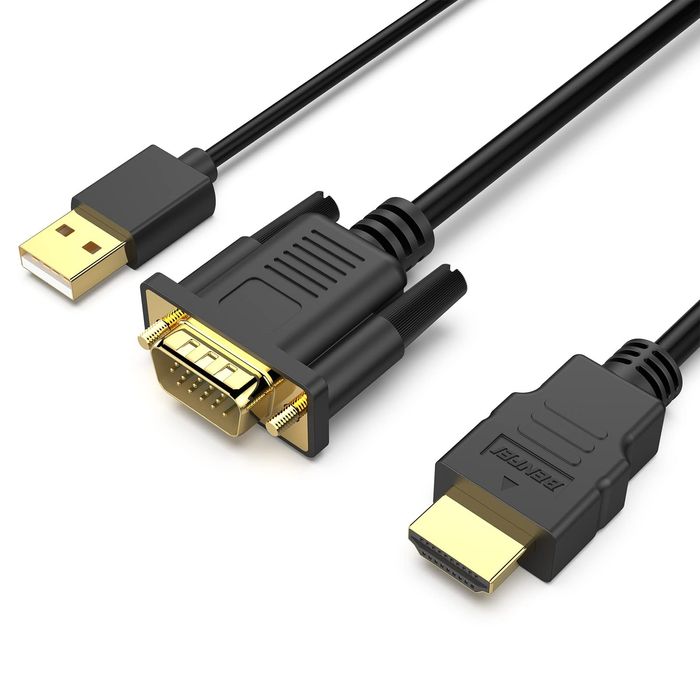 Цена за 2бр.VGA към HDMI 1080P резолюция с аудио поддръжка