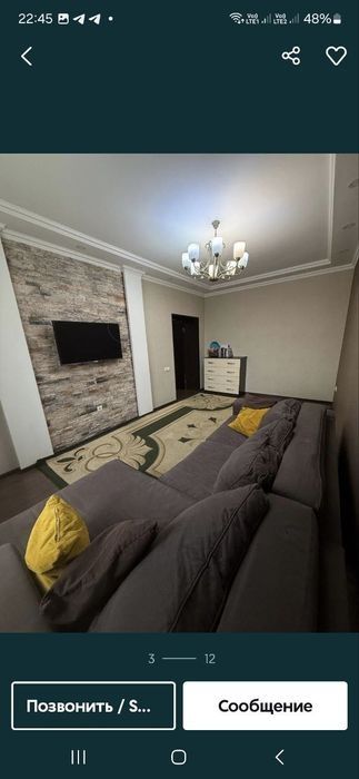 Аренда 2 хонали евро квартира Сергели 9-худуд новастройка