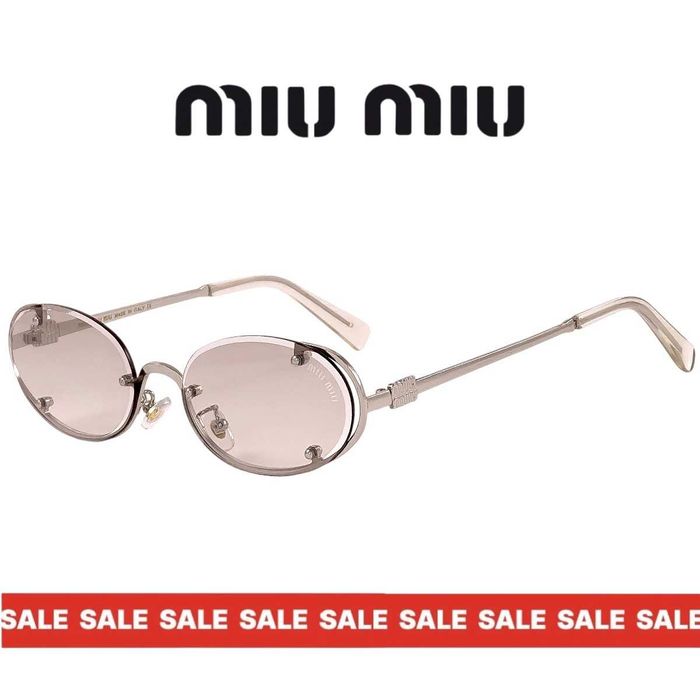 Miu Miu Oval 2027 Дамски слънчеви очила с овална форма и интересна рамка