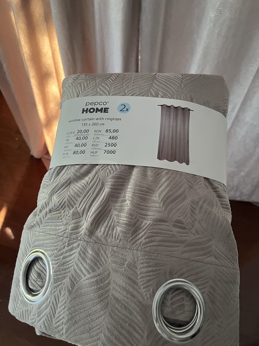 4 seturi Draperii gri de catifea