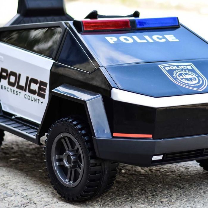 Masinuta electrica copii de politie Cyber Patr efecte sonore luminoase
