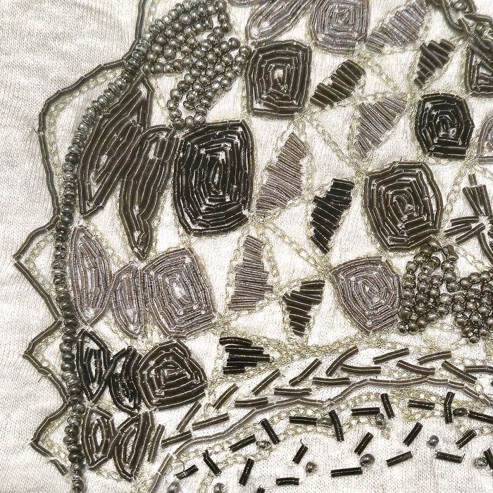 Zadig & Voltaire – tricou designer cu broderie skull cannetille, S-M
