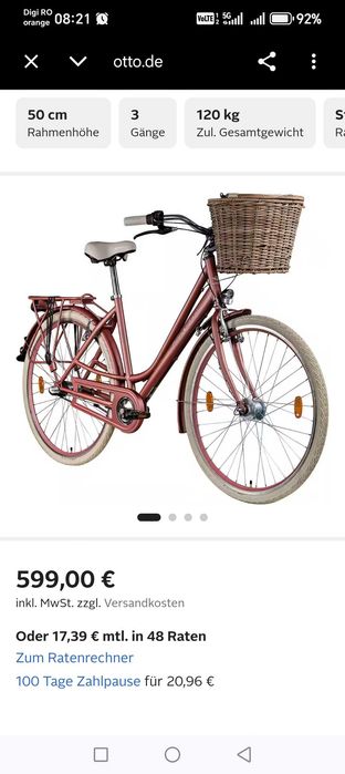 Bicicleta zundapp dama