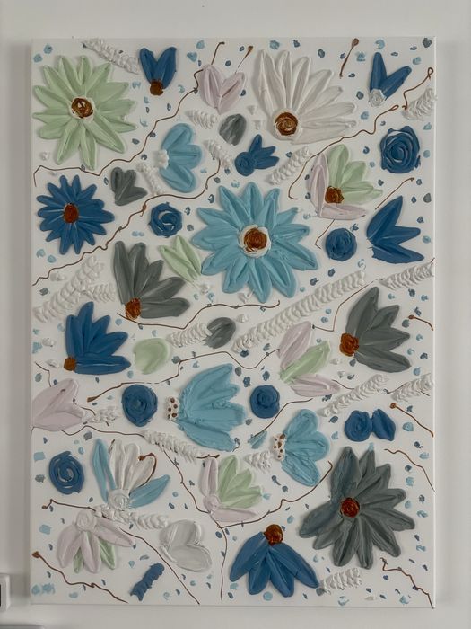 Tablou texturat realizat manual, dimensiune 70*50 cm