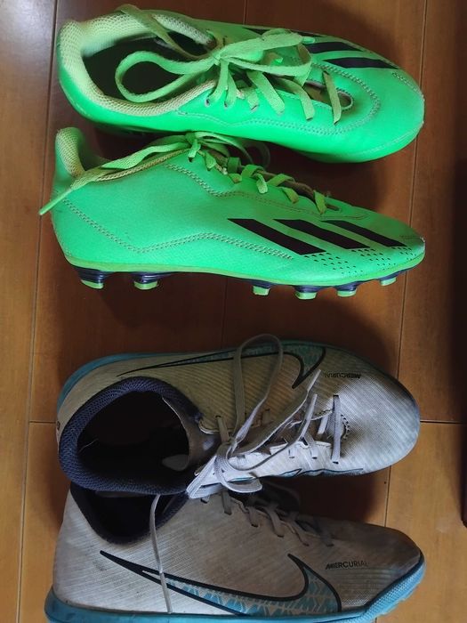 Adidasi Nike mar. 36/Adidas 35, manusi 7 si pantaloni portar 9-10ani