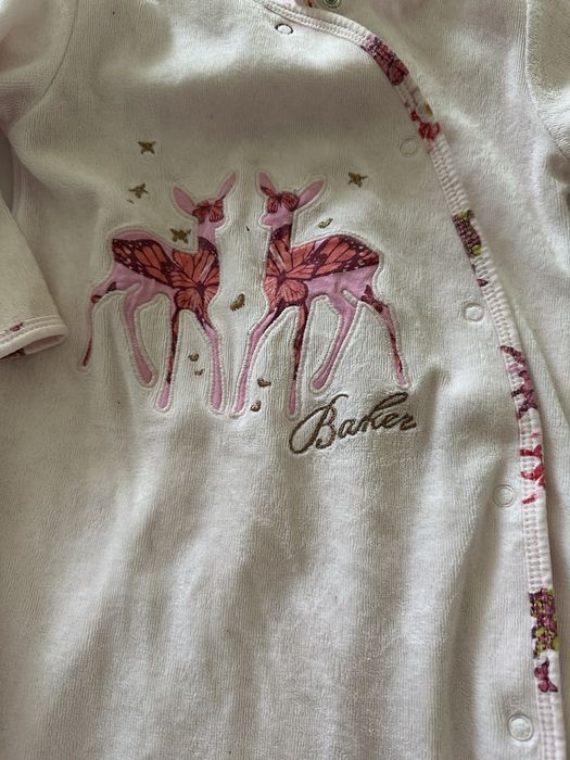 Ted Baker Salopeta Bebe catifea cu model rose