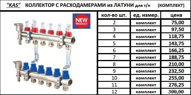 КОЛЛЕКТОР с краниками (KAS)