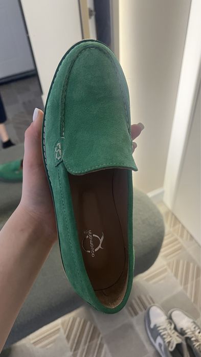 Лоферы из натуральной замши