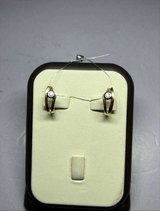 Серьги золото 585 с бриллиантами