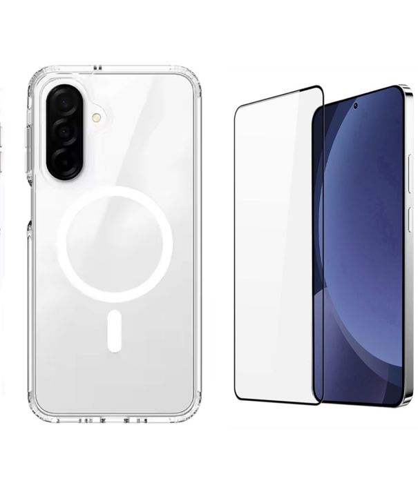 Samsung A16/A26/A36/A56 Husa Magnetica Clear + Folie Sticla Esd Clara