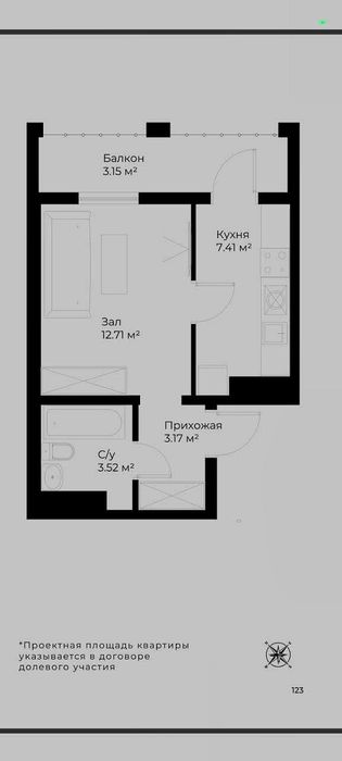 Продаётся квартира в р-не Мирабад, ЖК Assalom Sohil 1/16/16