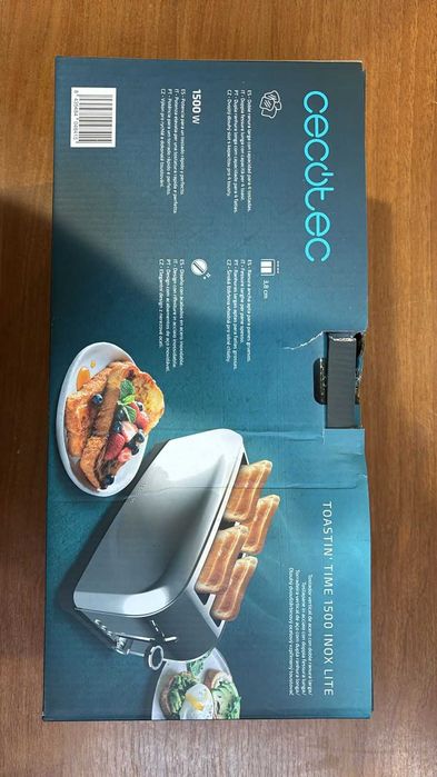 Тостер Cecotec Toastin' time 1500 Inox Lite сталь