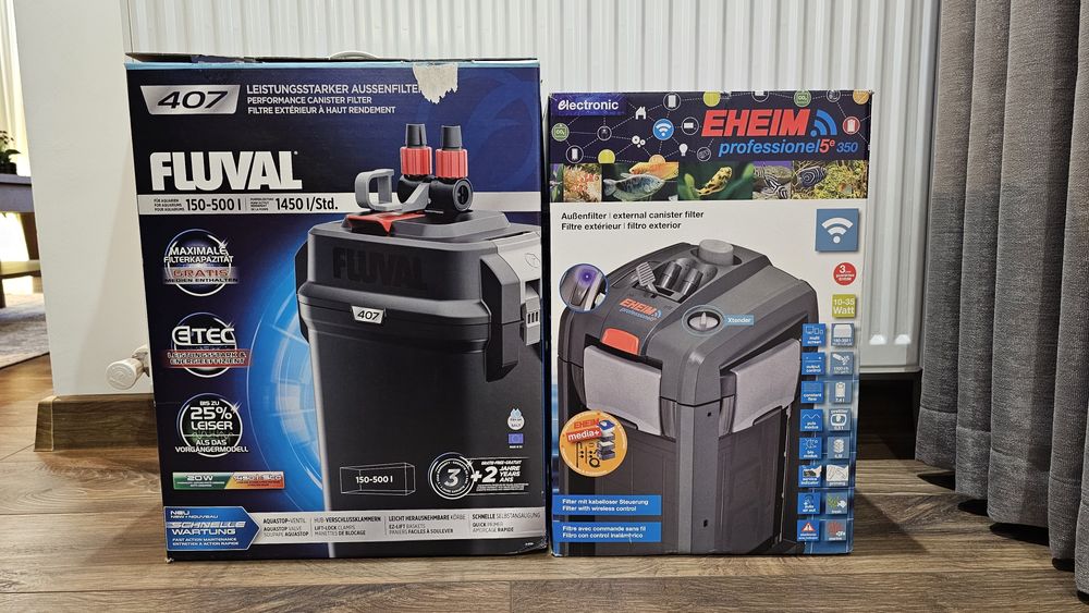 Acvariu 240L complet cu filtre sistem CO2 si stand pesti decor