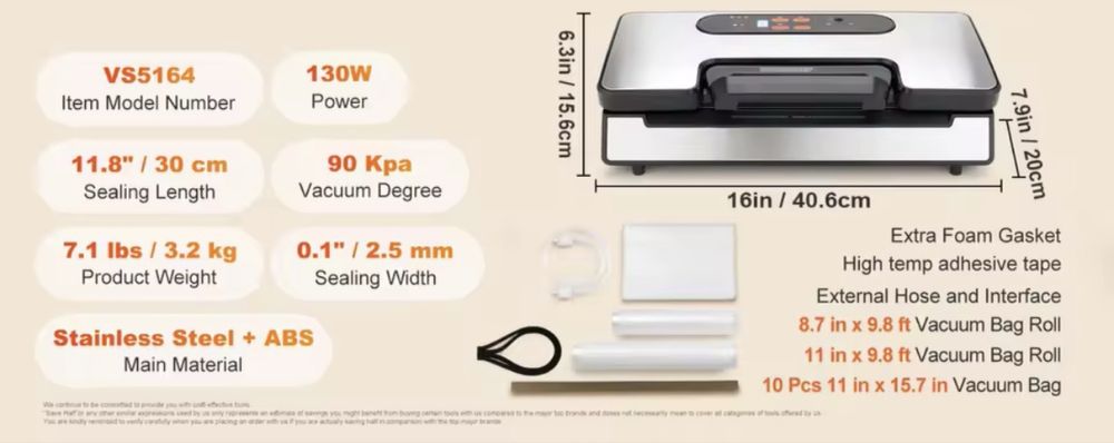 Машина за вакуумиране Vevor