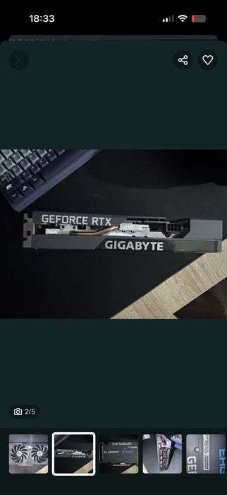 Placa video gigabyteRTX 3050 8gb OC