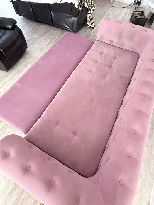 Canapea velur extensibila