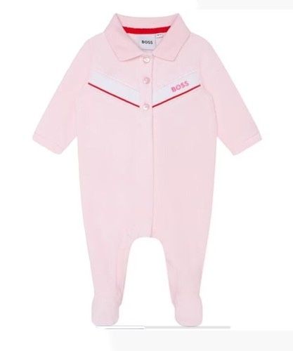 Hugo Boss Salopeta catifea bebe roz