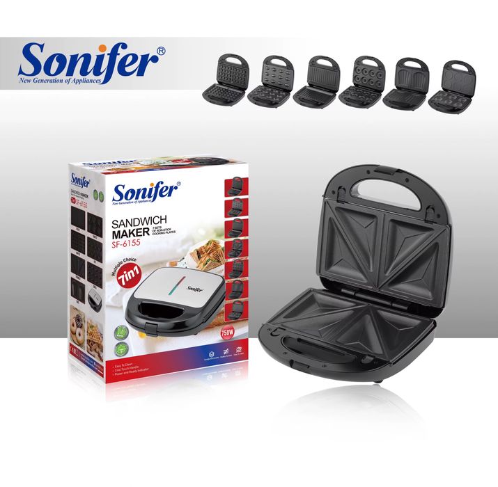 Доставка! Сэндвичница 7 в 1 Sonifer SF-6155