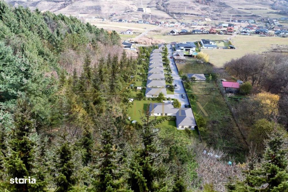 Casa pe un singur nivel-teren 520 mp la 12 min de Cluj- Napoca