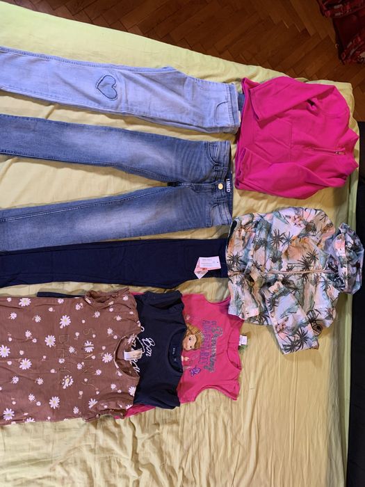 Дънки, блузи, рокли, пуловери 6-7 години 116-122