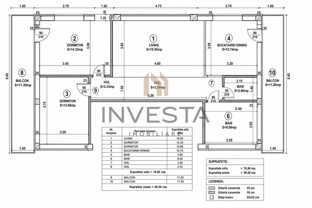Apartament cu 3 camere, singur pe nivel, loc de parcare, Buna Ziua