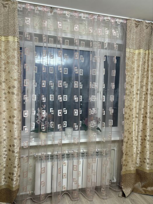 Тюль розовый нежный